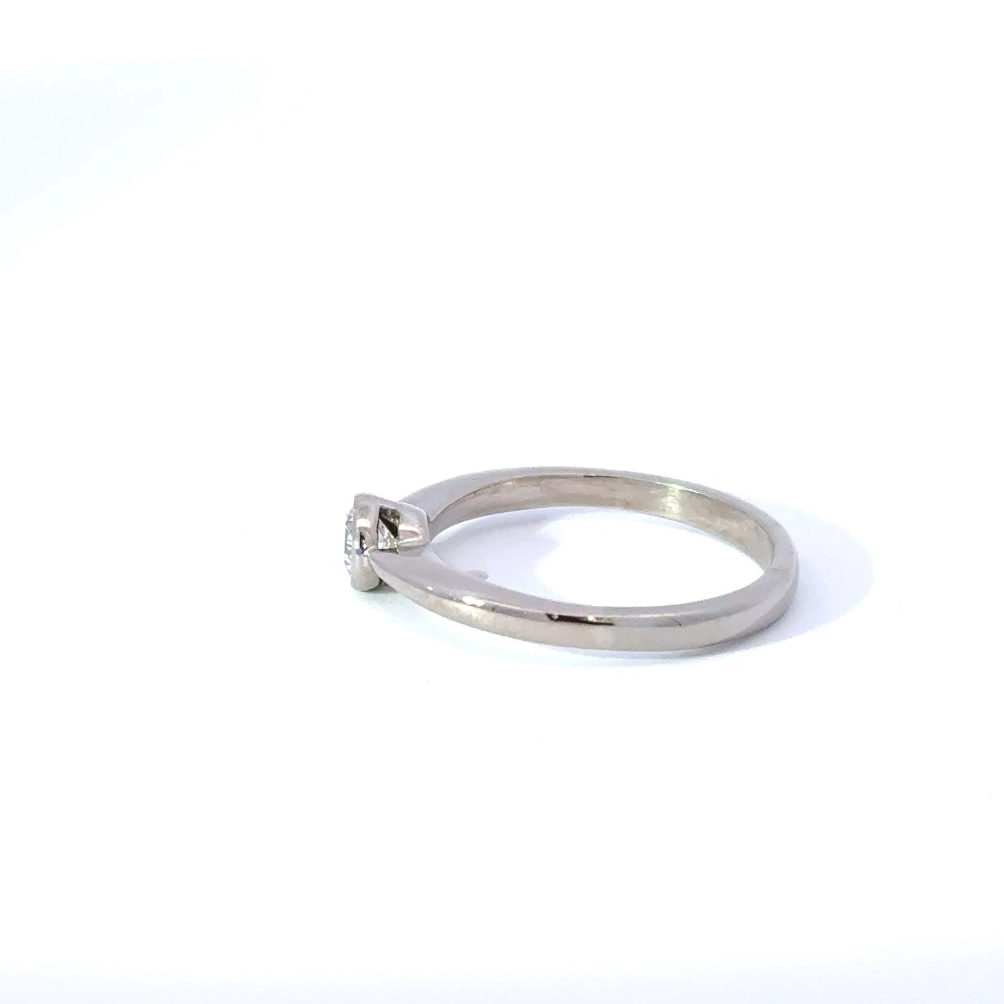 18ct White Gold Diamond Bezel Set Solitaire Ring, 0.29ct (Pre-Loved)
