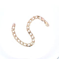 Pulsera de oro amarillo de 9 quilates con eslabones cuadrados