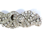 Art Deco Platinum & Mixed-Cut Diamond Convertible Double-Clip Broooch, (c. 1935)