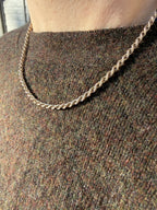 Vintage 9ct Yellow Gold Rope Chain, 16.5", (3mm)