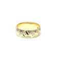 Vintage 9 Karat Gelbgold Band mit geometrischem Muster