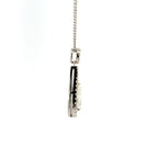18ct White Gold Pear Cut Diamond Halo Necklace