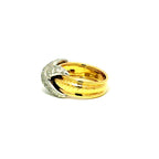 Vintage Tiffany & Co Schlumberger X Ring in 18ct Yellow Gold & Platinum