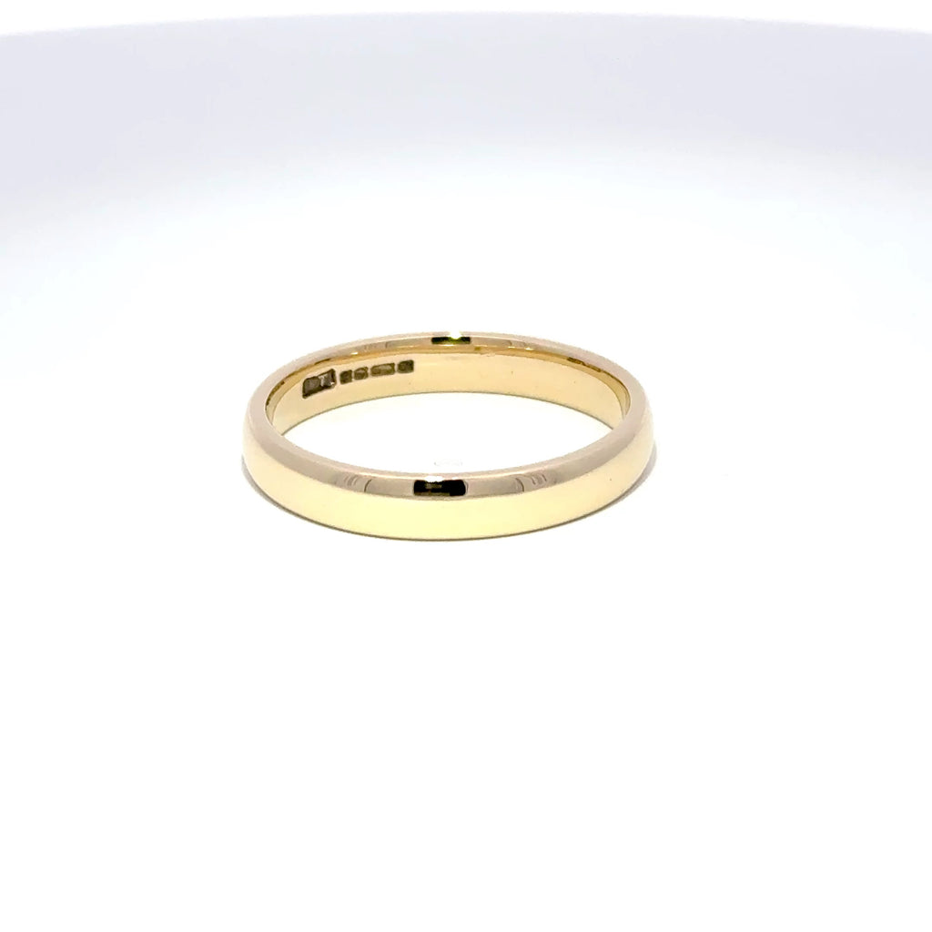 Antique 9ct Yellow Gold Band, Sheffield 1919, 3.7mm