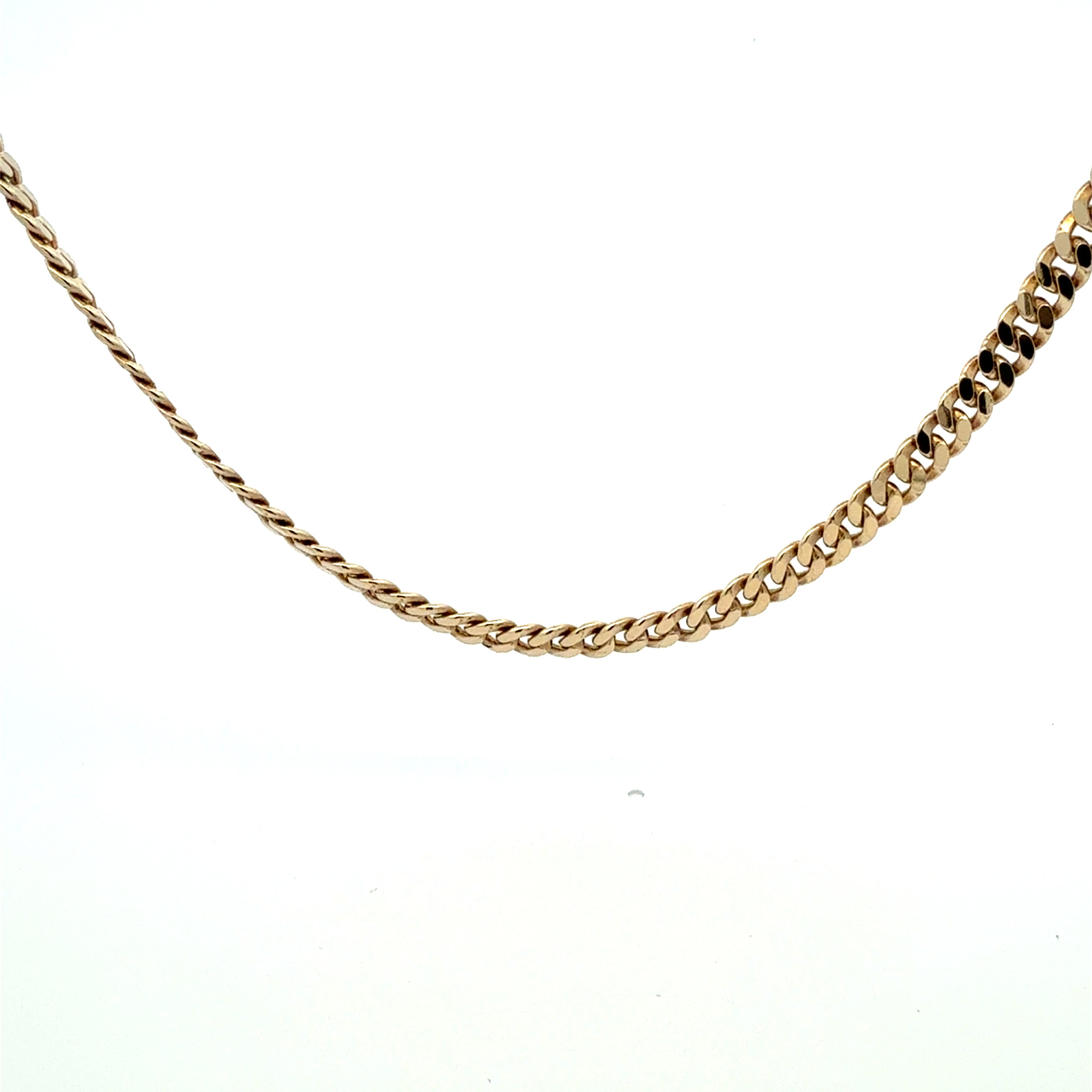 9ct Yellow Gold Filed Curb Chain, 4.5mm (18”)