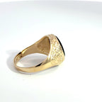 Vintage 9ct Gold Oval Black Onyx Signet Ring