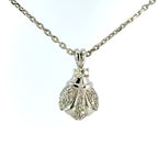 Vintage Platinum Diamond Fleur De Lys Style Necklace