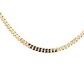 9 Karat Gelbgold geschliffene Panzerkette, 4,5 mm (45,7 cm)