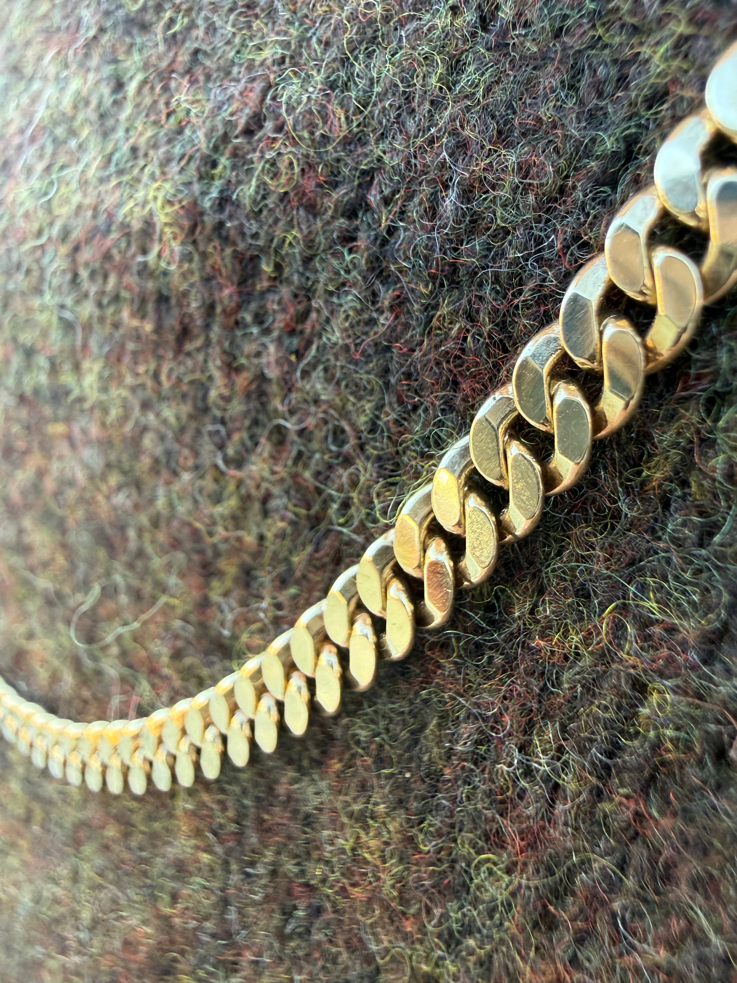 9ct Yellow Gold Filed Curb Chain, 4.5mm (18”)