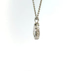 Vintage Platinum Diamond Fleur De Lys Style Necklace