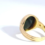Vintage 18ct Seal Engraved Bloodstone Signet Ring