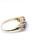 Antiker edwardianischer 9 Karat Gelbgold Granatring, punziert 1904