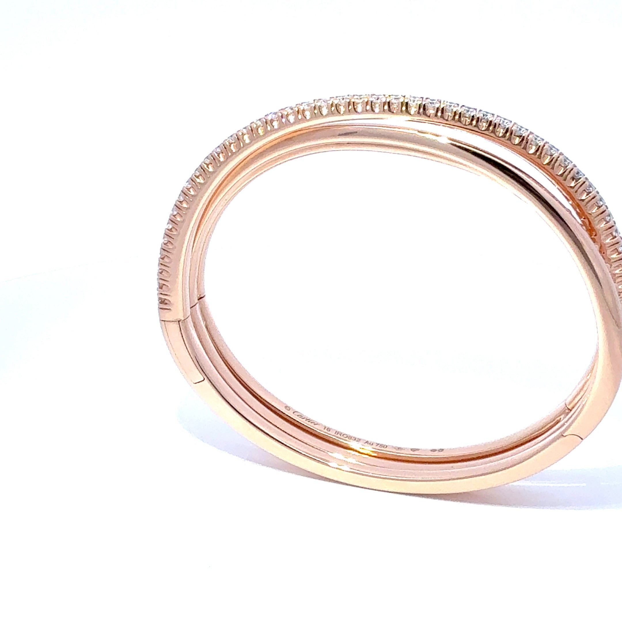 Cartier Etincelle de Cartier Bracelet 18ct Rose Gold Diamond Semi Pave 1.45ct, Size 16