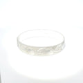 Pulsera abisagrada de plata antigua con motivo floral