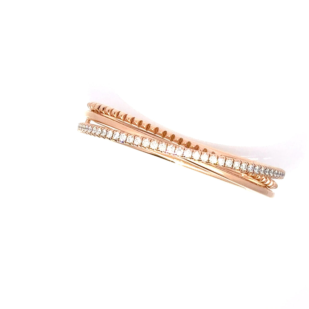 Cartier Etincelle de Cartier Bracelet 18ct Rose Gold Diamond Semi Pave 1.45ct, Size 16