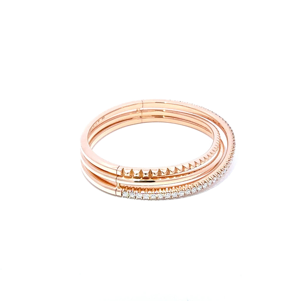 Cartier Etincelle de Cartier Bracelet 18ct Rose Gold Diamond Semi Pave 1.45ct, Size 16