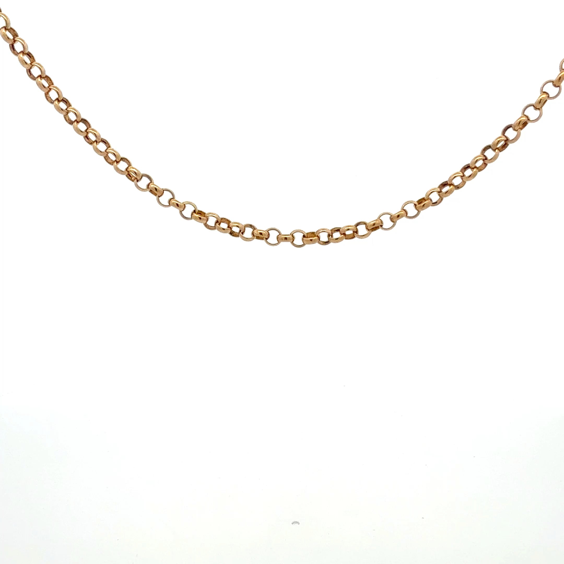 Vintage 9ct Yellow Gold Belcher Chain, 24", 4.2g, (3.4mm)