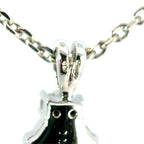 Vintage Platinum Diamond Fleur De Lys Style Necklace