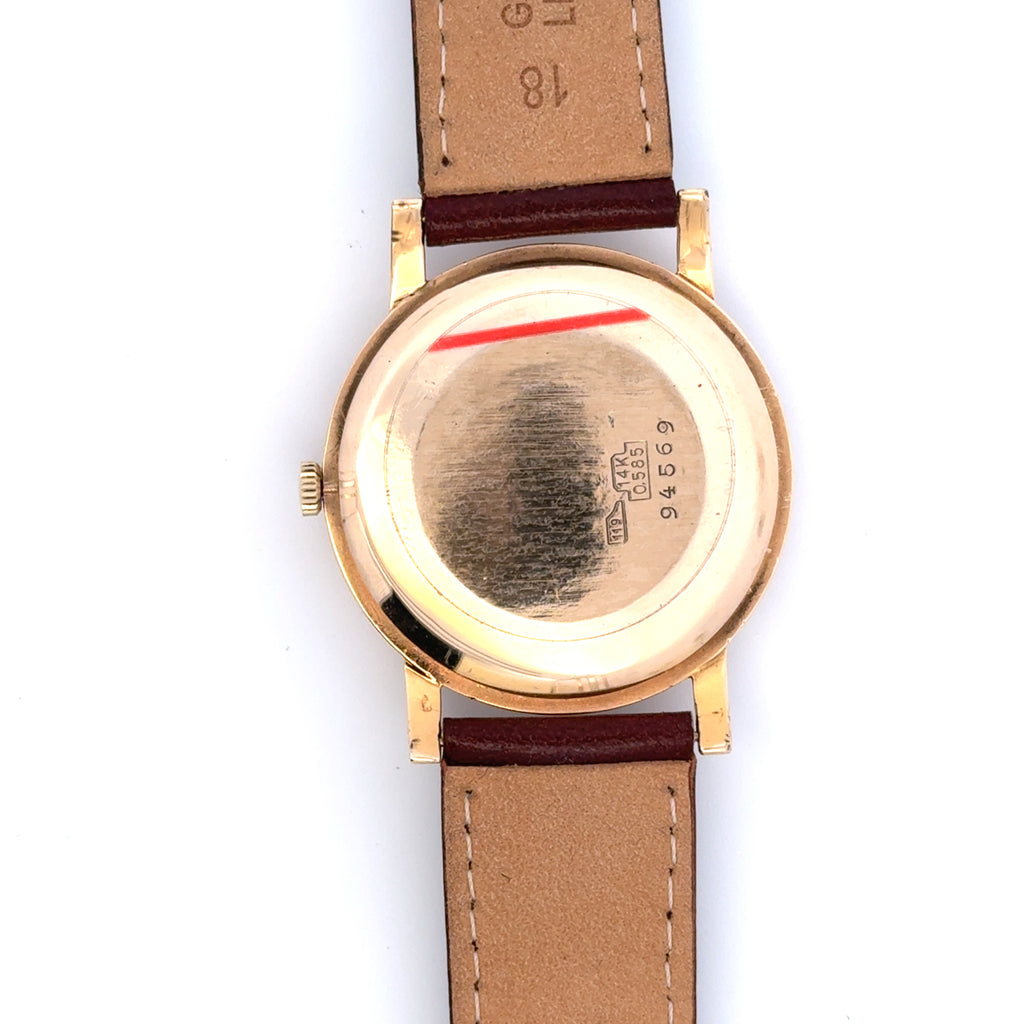 (Seltene) Vintage Tudor 14 Karat Gelbgold Armbanduhr, ETA 1080