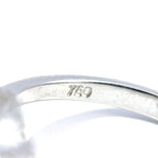 18ct White Gold Emerald and Diamond Clover Ring