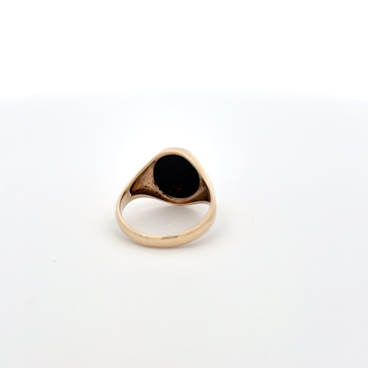 Vintage 9ct Yellow Gold Vintage Bloodstone Signet Ring Hallmarked 1966