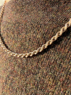 Vintage 9ct Yellow Gold Rope Chain, 16.5", (3mm)