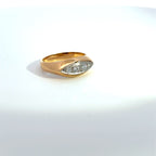 Vintage Diamond 4 Stone Ring Set in Yellow Gold & Platinum (Pre-Loved)