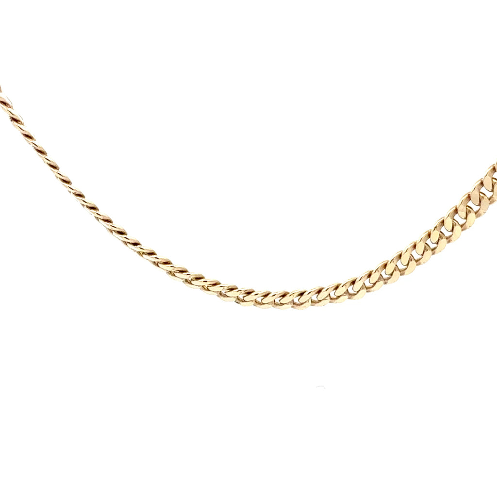9ct Yellow Gold Filed Curb Chain, 4.5mm (18”)