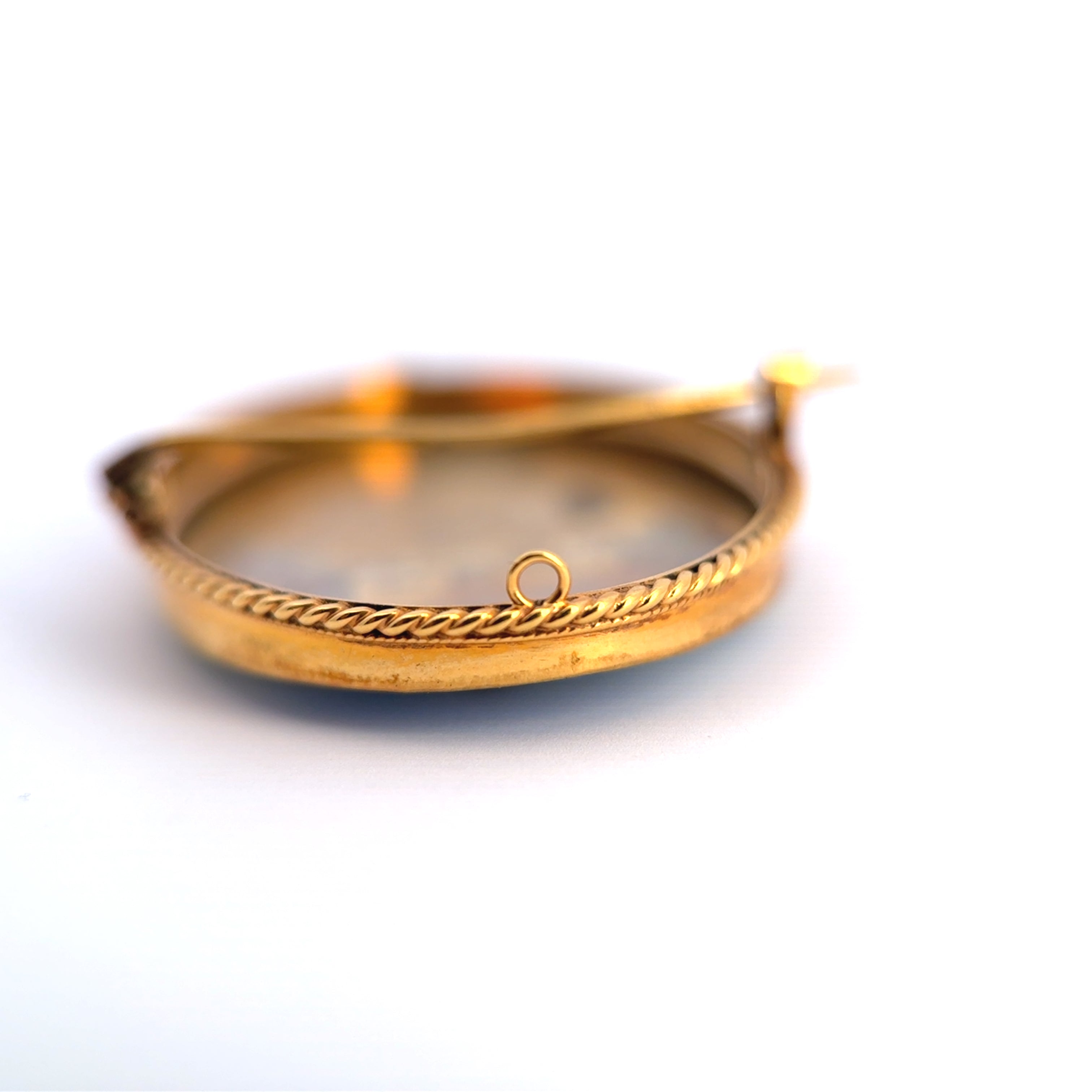 Antique 9ct Yellow Gold Sailing Yacht Brooch / Pendant