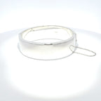 Vintage Silver Hinged Bangle with Floral Motif