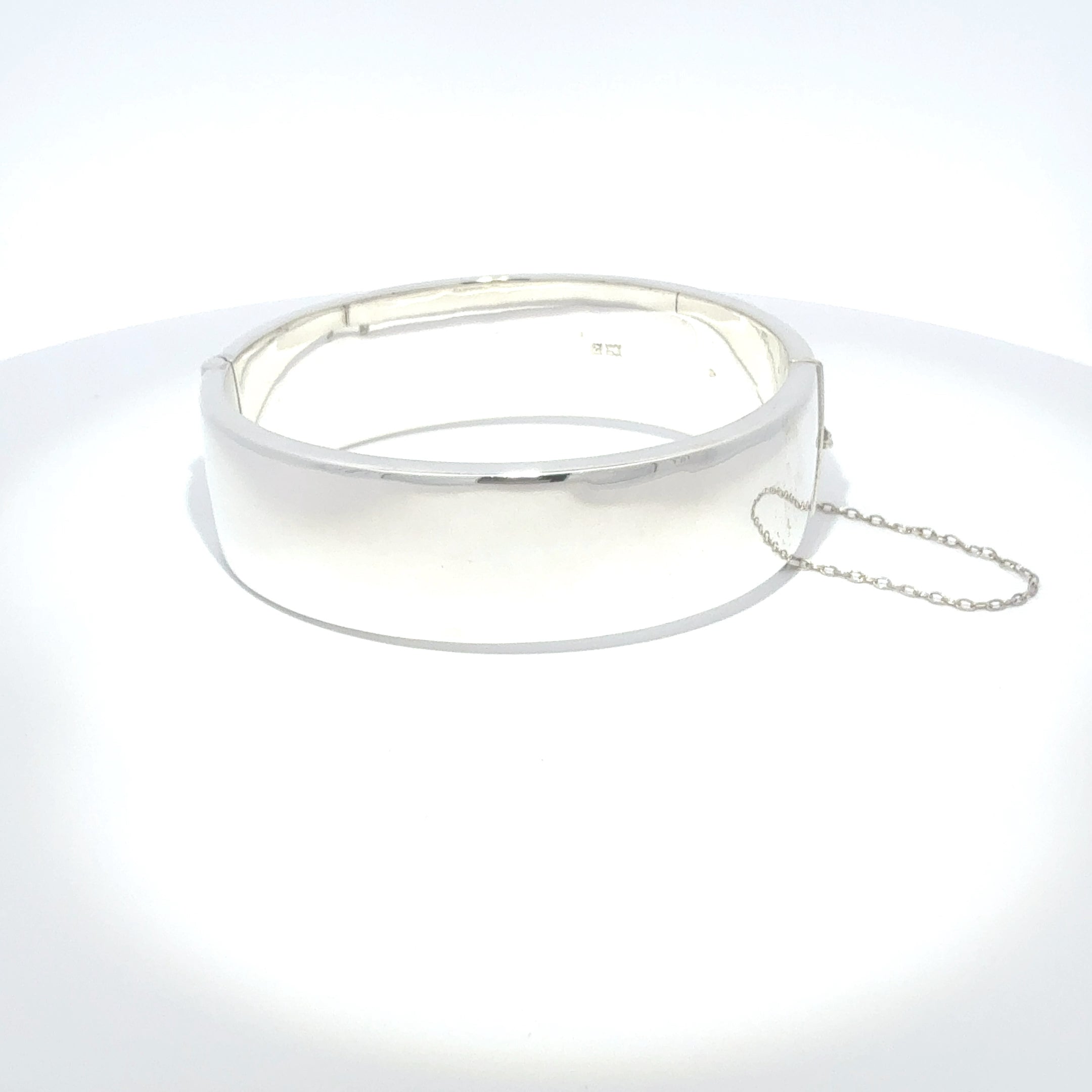 Vintage Silver Hinged Bangle with Floral Motif