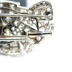 Art Deco Platinum & Mixed-Cut Diamond Convertible Double-Clip Broooch, (c. 1935)