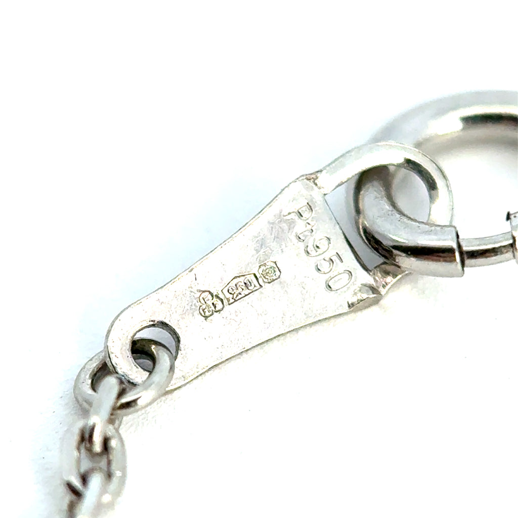 Vintage Platinum Diamond Fleur De Lys Style Necklace