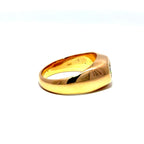 Vintage 18ct Gold Signet Ring Set With Old Cut Diamond