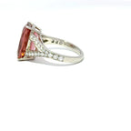 Platinum Pink Tourmaline & Diamond Ring