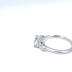 Platinring mit ovalem Diamanten und Marquise-Diamanten 0,60 Karat D/VS2