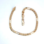 Vintage 9ct Yellow Gold Figaro Link Bracelet