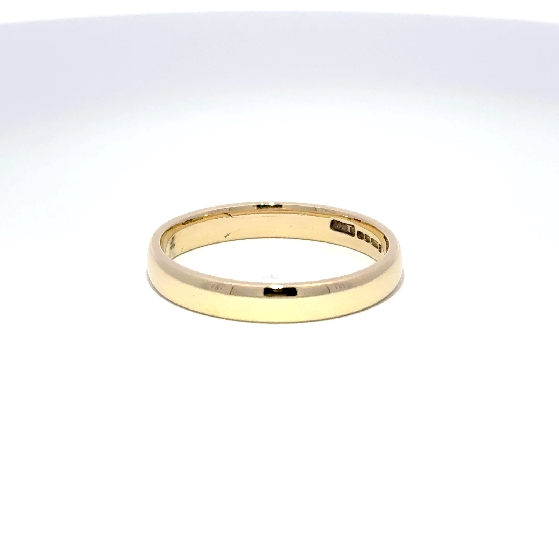 Antique 9ct Yellow Gold Band, Sheffield 1919, 3.7mm