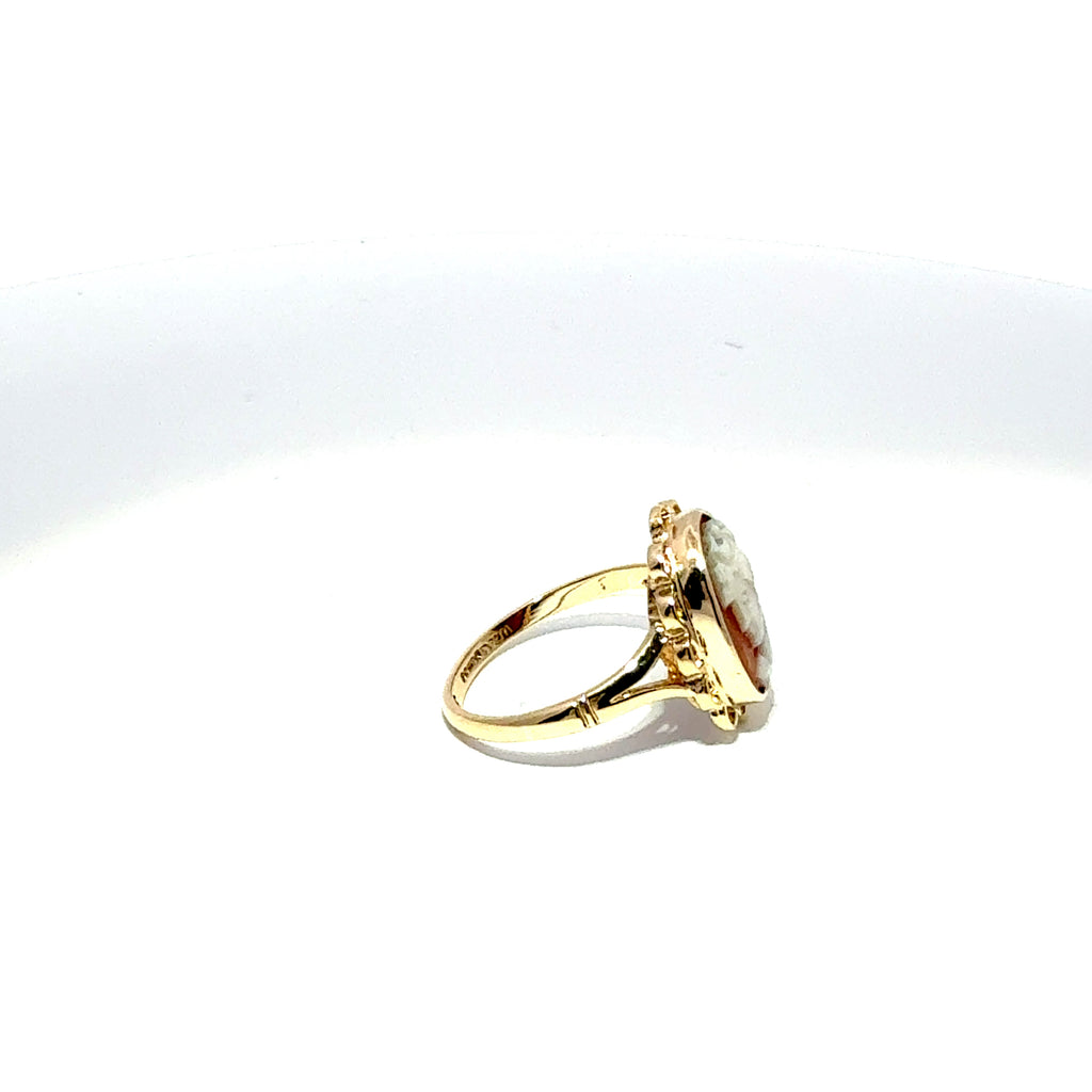 Antique 9ct Yellow Gold Cameo Ring