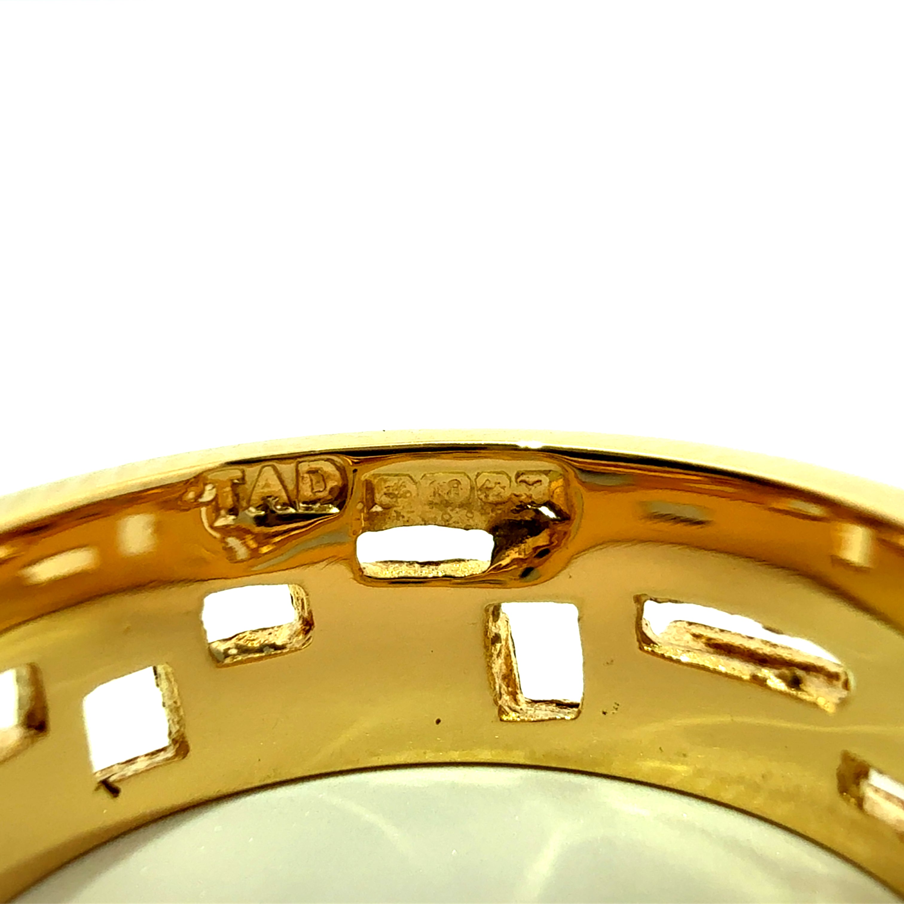 Antique 18ct Yellow Gold Pierced Openwork Band, 7mm