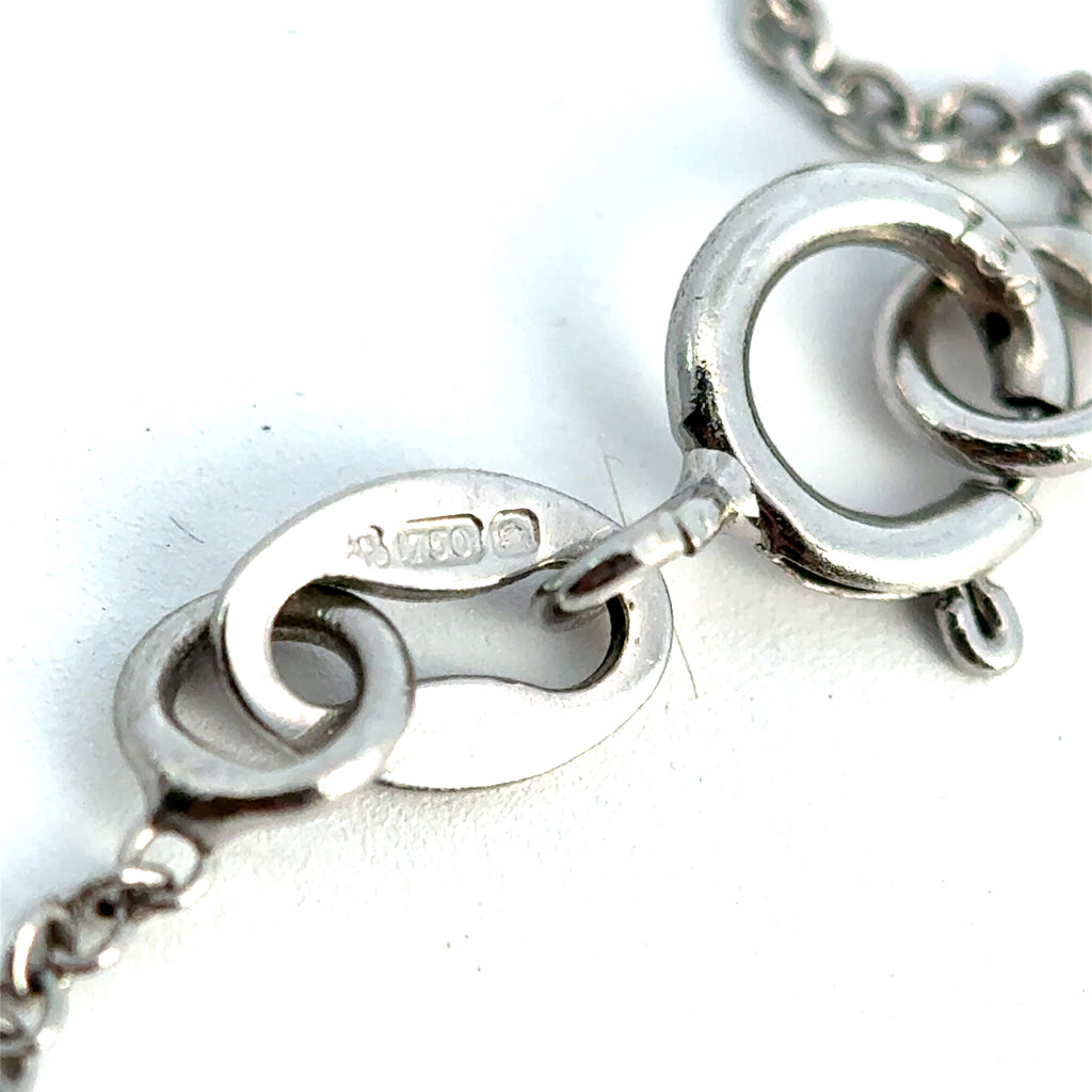 18ct White Gold Pear Cut Diamond Halo Necklace