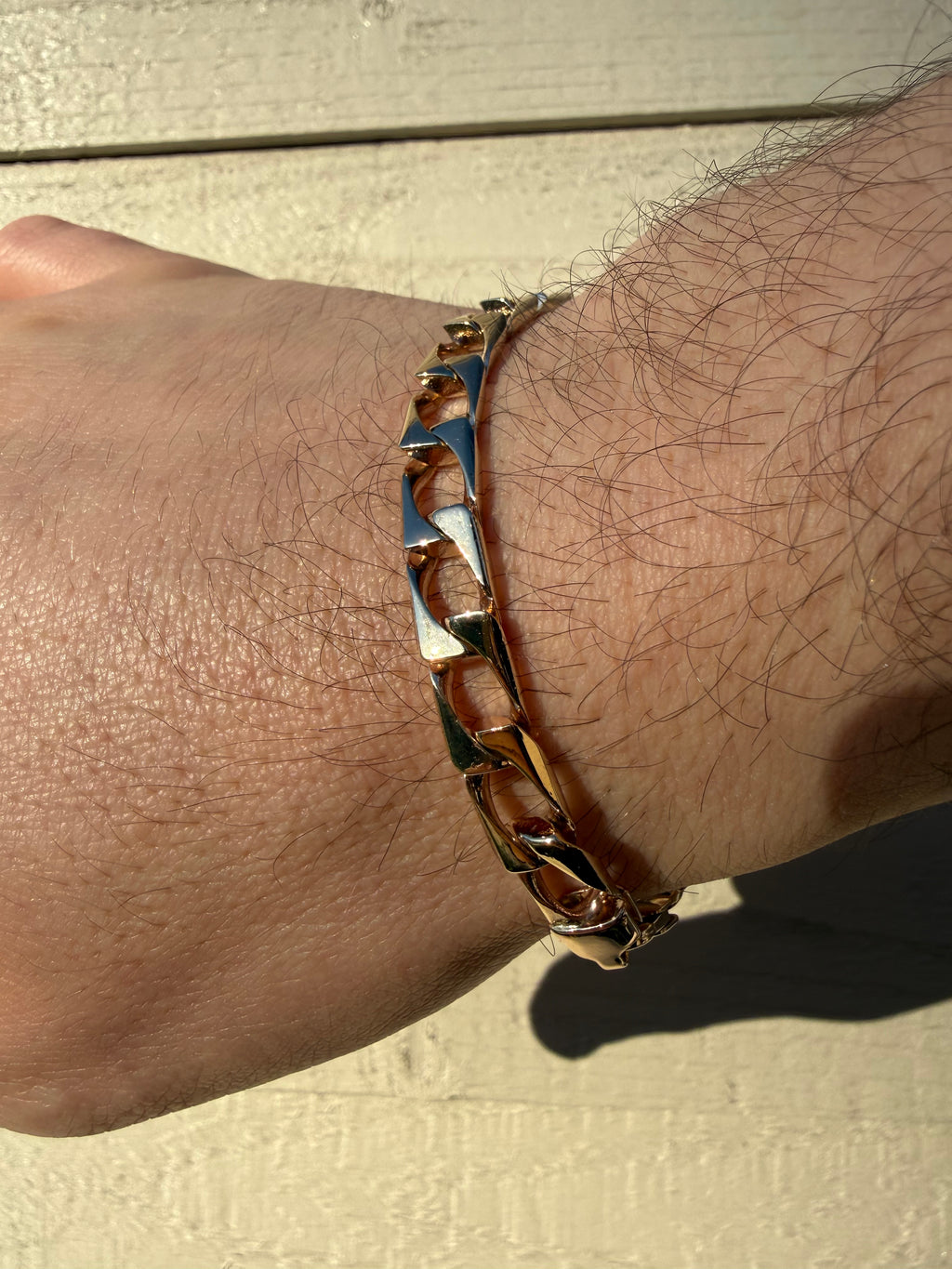 9ct Yellow Gold Square Curb Bracelet