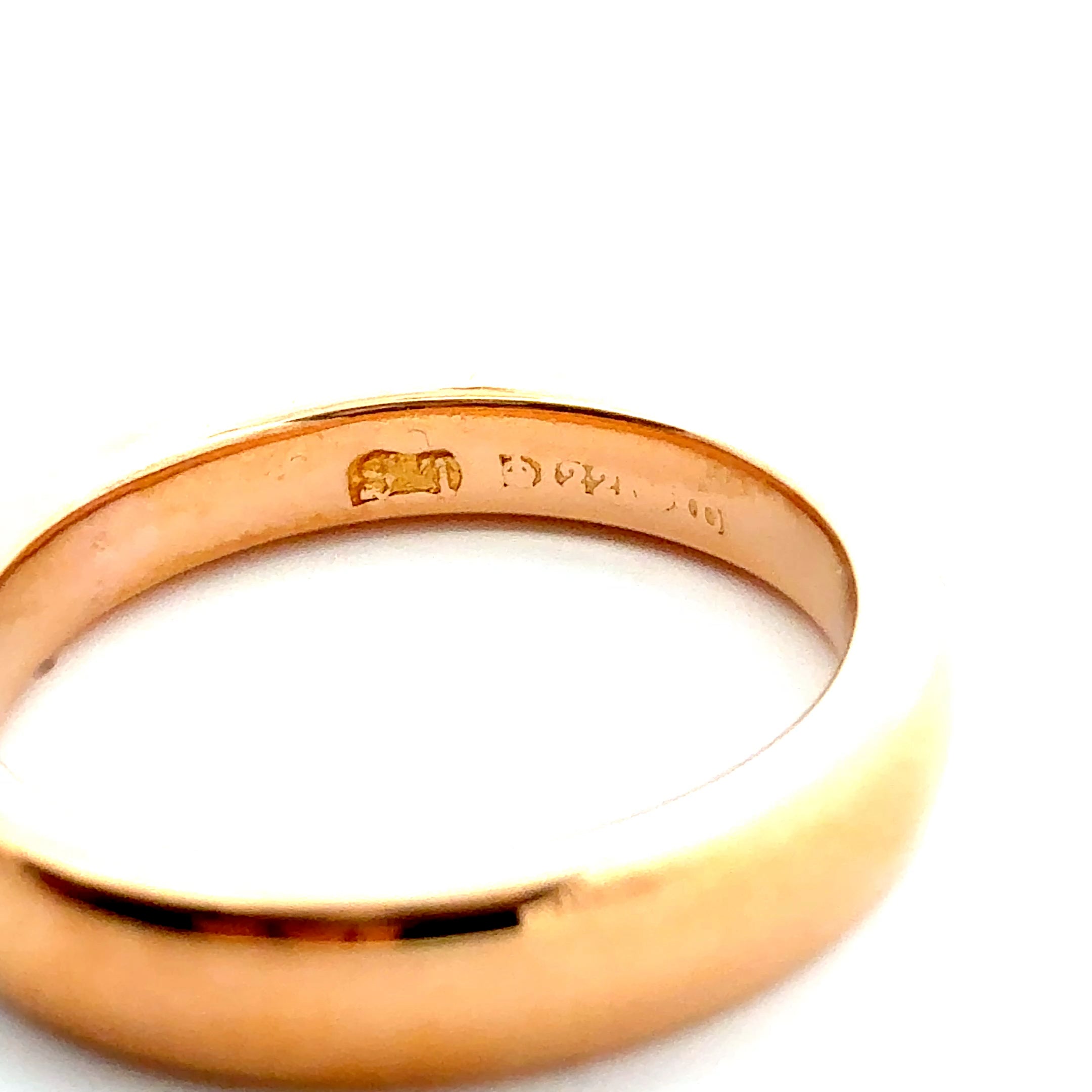 Antique 22ct Yellow Gold Victorian Wedding Band (c. 1870), 3mm