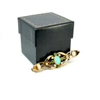 Antique 15ct Yellow Gold Opal, Demantoid Garnet & Pearl Brooch, Circa 1900