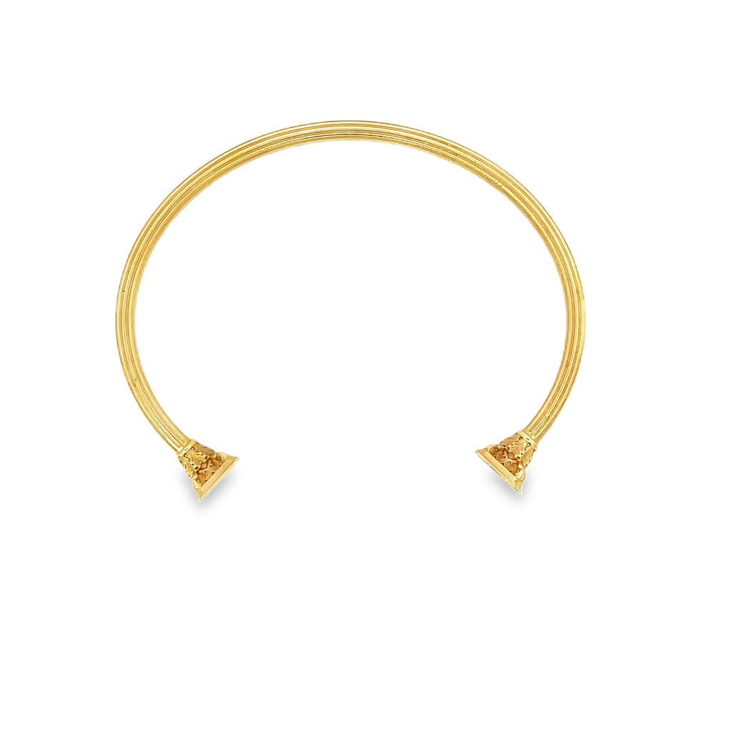 Torque Roman Accessory Ancient Roman Corinthian Column Torque Bangle (3mm) – Alpha Omega Jewellery