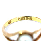 Antique Edwardian 18ct Gold Pearl Crossover Ring