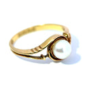 Antique Edwardian 18ct Gold Pearl Crossover Ring
