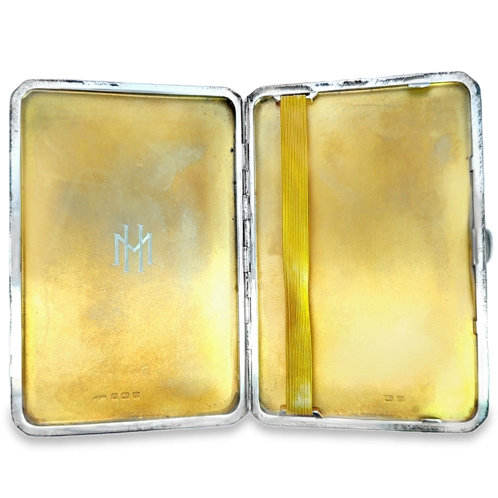Antique Art Deco Cigarette Case Sterling Silver