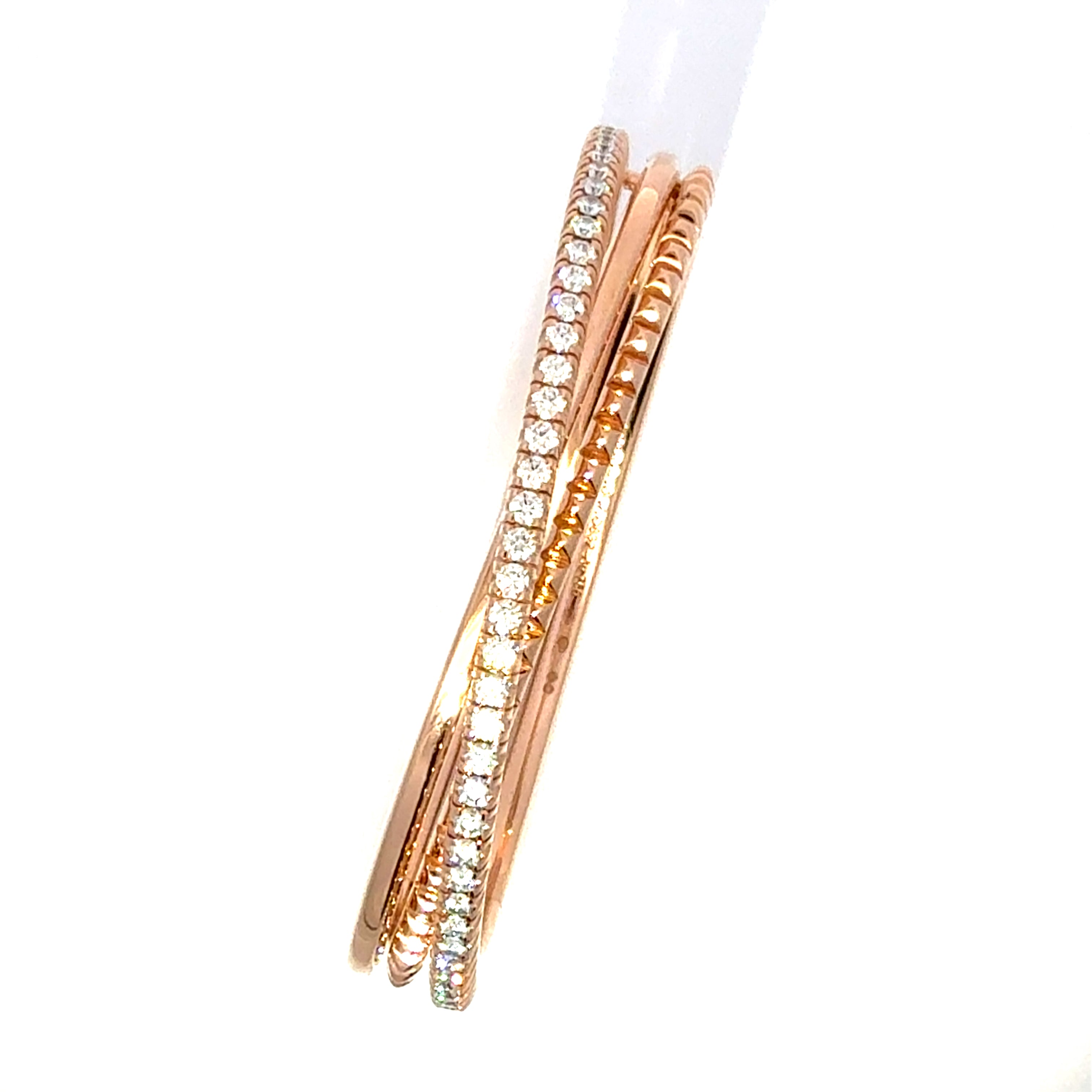 Cartier Etincelle de Cartier Bracelet 18ct Rose Gold Diamond Semi Pave 1.45ct, Size 16