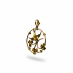 9ct Gold Swallow in Flight Pendant, Antique Edwardian